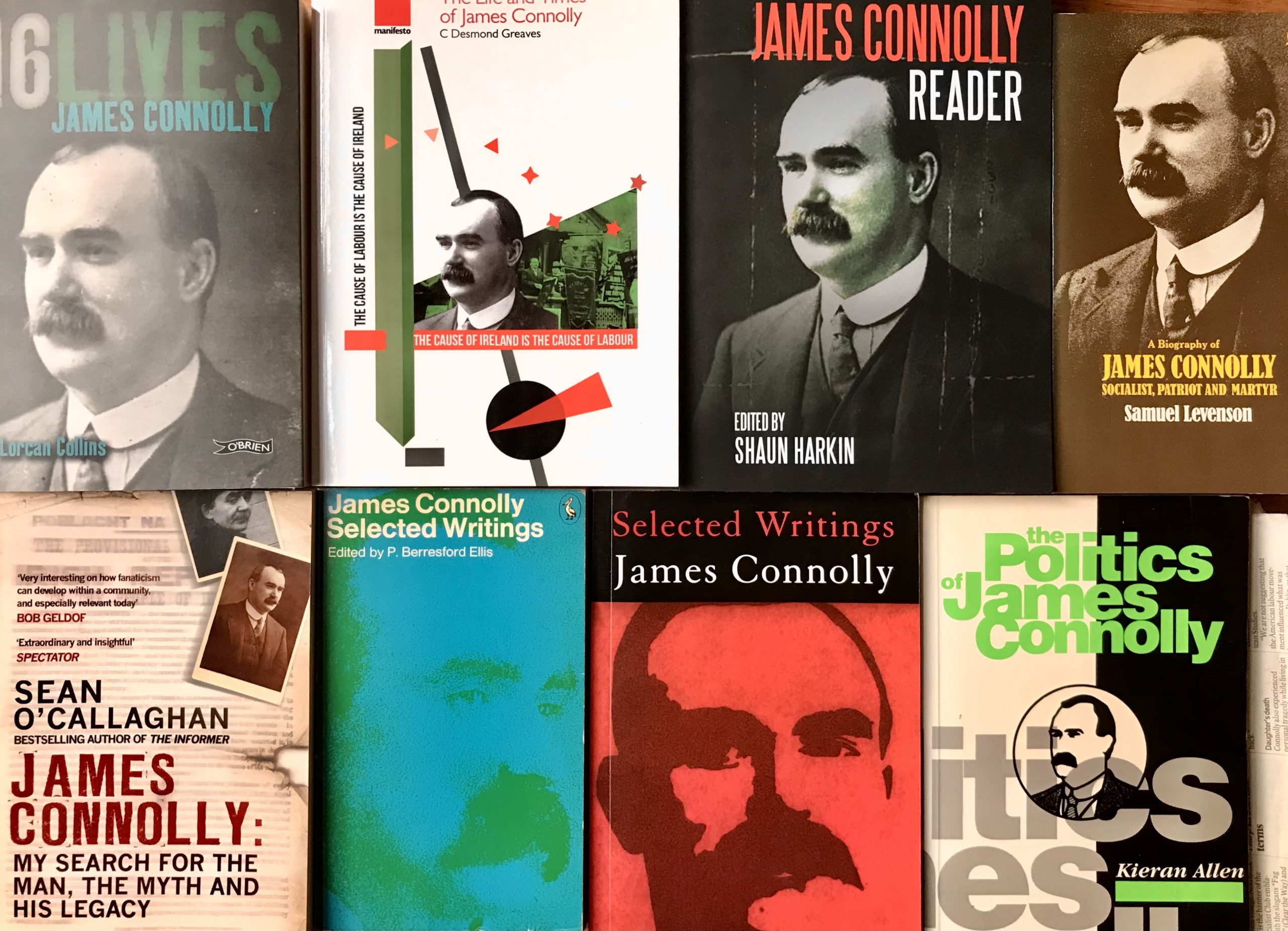 Biographies of James Connolly published over the decades